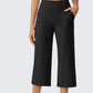 Women's Casual Wide Leg Cropped Pants
