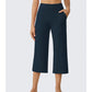 Women's Casual Wide Leg Cropped Pants