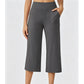 Women's Casual Wide Leg Cropped Pants