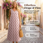 Women Sleeveless Polka Dot Maxi Dress with Pockets