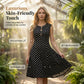 Women’s Summer Plus Size Polka Dot Sleeveless Midi Dress