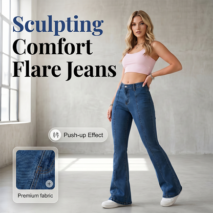 👖Női klasszikus slim fit sztreccs kiszélesedő farmernadrág