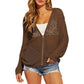 Airy Zip Knit Cardigan