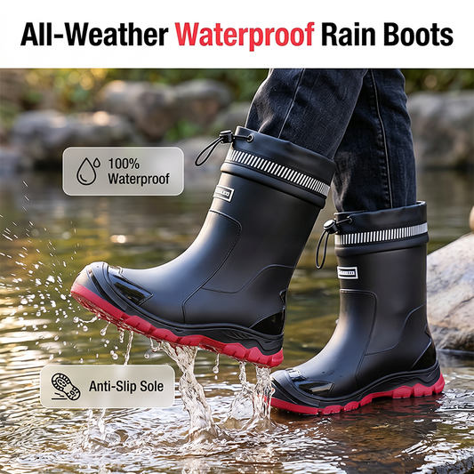 🌧️👢Férfiaknak és nőknek egyaránt alkalmas, bokáig érő vízálló esőcsizma