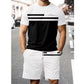 Men's Casual Short Sleeve T-Shirt & Drawstring Shorts Set