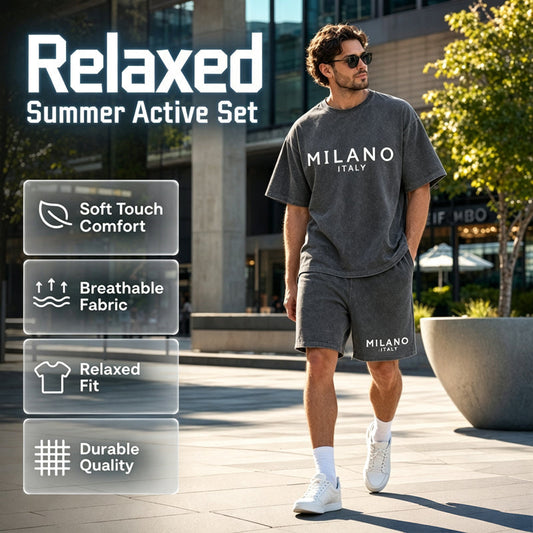 🎉 2026 Sale — Over 9,500 Sold 👕 Men's Casual T-Shirt and Shorts Set 🩳