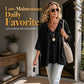 Trendben most⭐💫 Folyós V-nyakú felső fodros díszítéssel – Sokoldalú egyszínű, ami mindenhez passzol