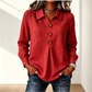 👚 Elegáns gombos blúz szárnyas gallérral