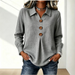 👚 Elegáns gombos blúz szárnyas gallérral