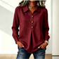 👚 Elegáns gombos blúz szárnyas gallérral
