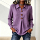 👚 Elegáns gombos blúz szárnyas gallérral