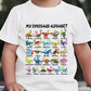 🦖👕Gyerekeknek szóló, dinoszauruszos betűmintás póló