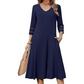 👗Legjobb választás - V-nyakú midi ruha