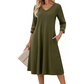 👗Legjobb választás - V-nyakú midi ruha