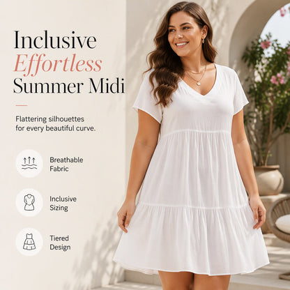 👗 Erőfeszítés nélküli nyári midi ruha