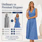 Női Plus Size Ujjatlan V-Nyakú Ruha