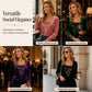 Női elegáns, flitteres patchwork hosszú ujjú felső