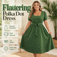 👗 Női Plus Size Pöttyös Ruha