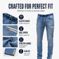Férfi slim fit, gumis derekú farmer joggerek