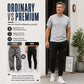 Férfi slim fit, gumis derekú farmer joggerek