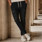 Férfi slim fit, gumis derekú farmer joggerek