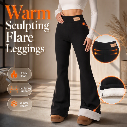 Női bolyhozott béléssel ellátott, kiszélesedő leggings