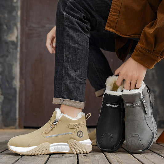Férfi meleg PU bőr alkalmi sneakers