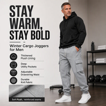 👖 Férfi bő szabású, húzózsinóros cargo jogger nadrág