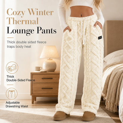 ✨👖Női alkalmi meleg flanel béléssel ellátott otthonka nadrág