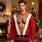 🎅 🎄Férfiaknak való vicces karácsonyi 3D nyomtatott izmos pulóver