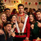 🎅 🎄Férfiaknak való vicces karácsonyi 3D nyomtatott izmos pulóver