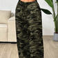 Női bő szabású camo nadrág húzózsinóros derékkal