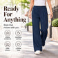 Women's Lightweight High-Waist Wide-Leg Pants